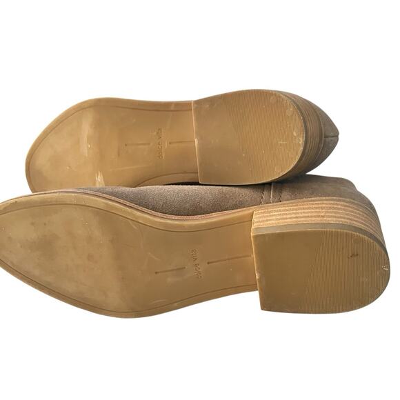 NWOB Dolce Vita Trist Tay Ankle Boots •Women 8.5• Dark Taupe Suede Pull On - Picture 6 of 11